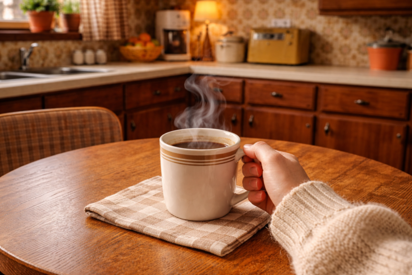 A morning cup of coffee